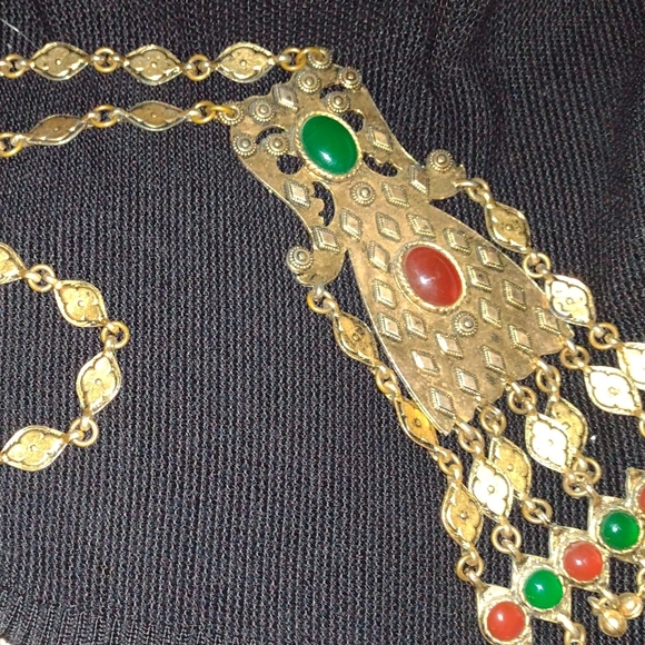 Accessorcraft Vintage Byzantine jeweled figural massive plate necklace - Picture 8 of 8